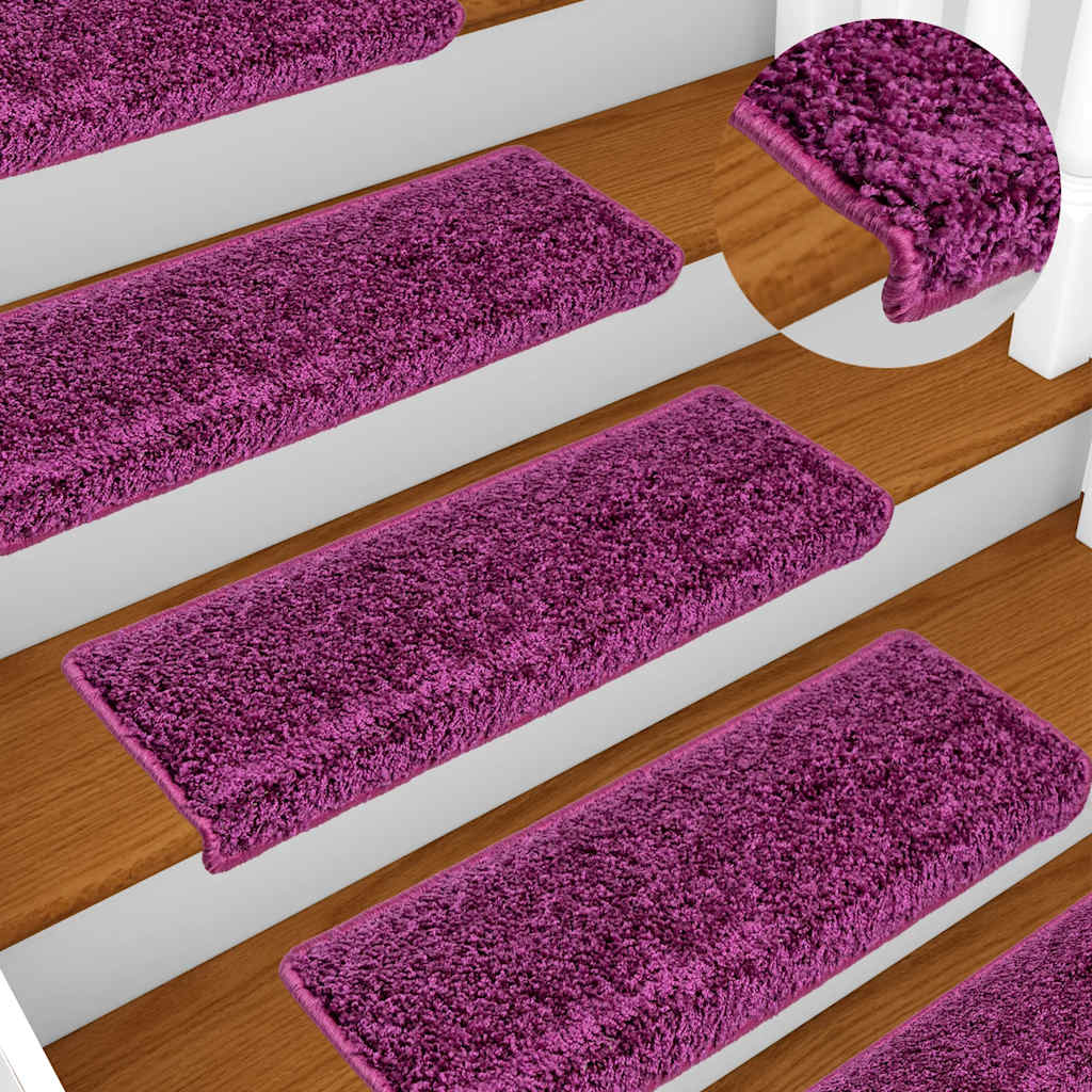 Vidaxl trapmatten 20 st 65x21x4 cm violet rechthoekige rand