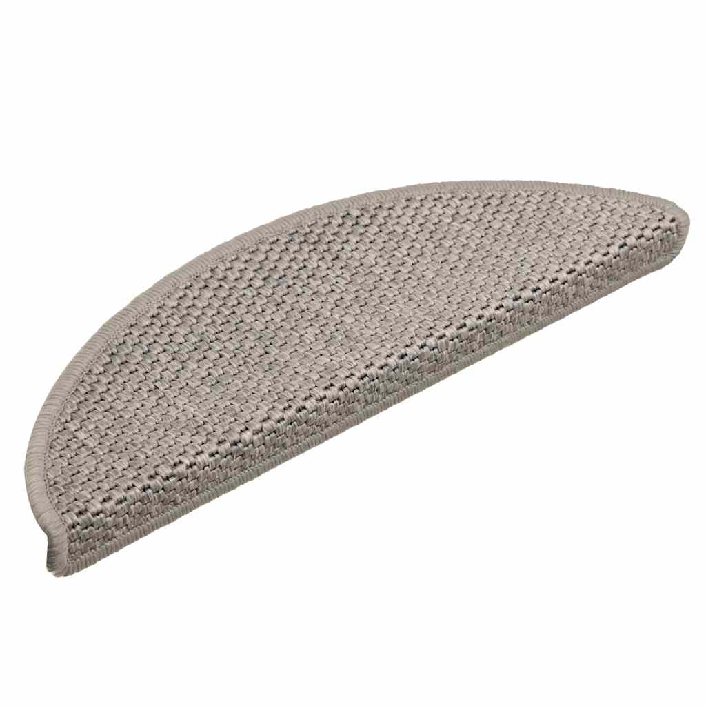 Vidaxl trapmatten zelfklevend 30 st sisal-look 56x17x3cm zilverkleurig