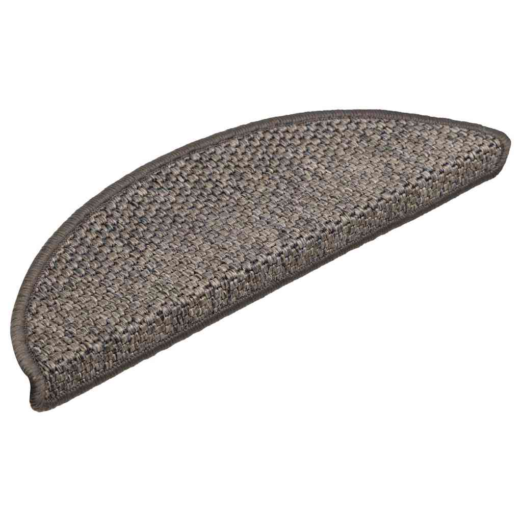 Vidaxl trapmatten zelfklevend sisal-look 30 st 56x17x3 cm grijs-beige