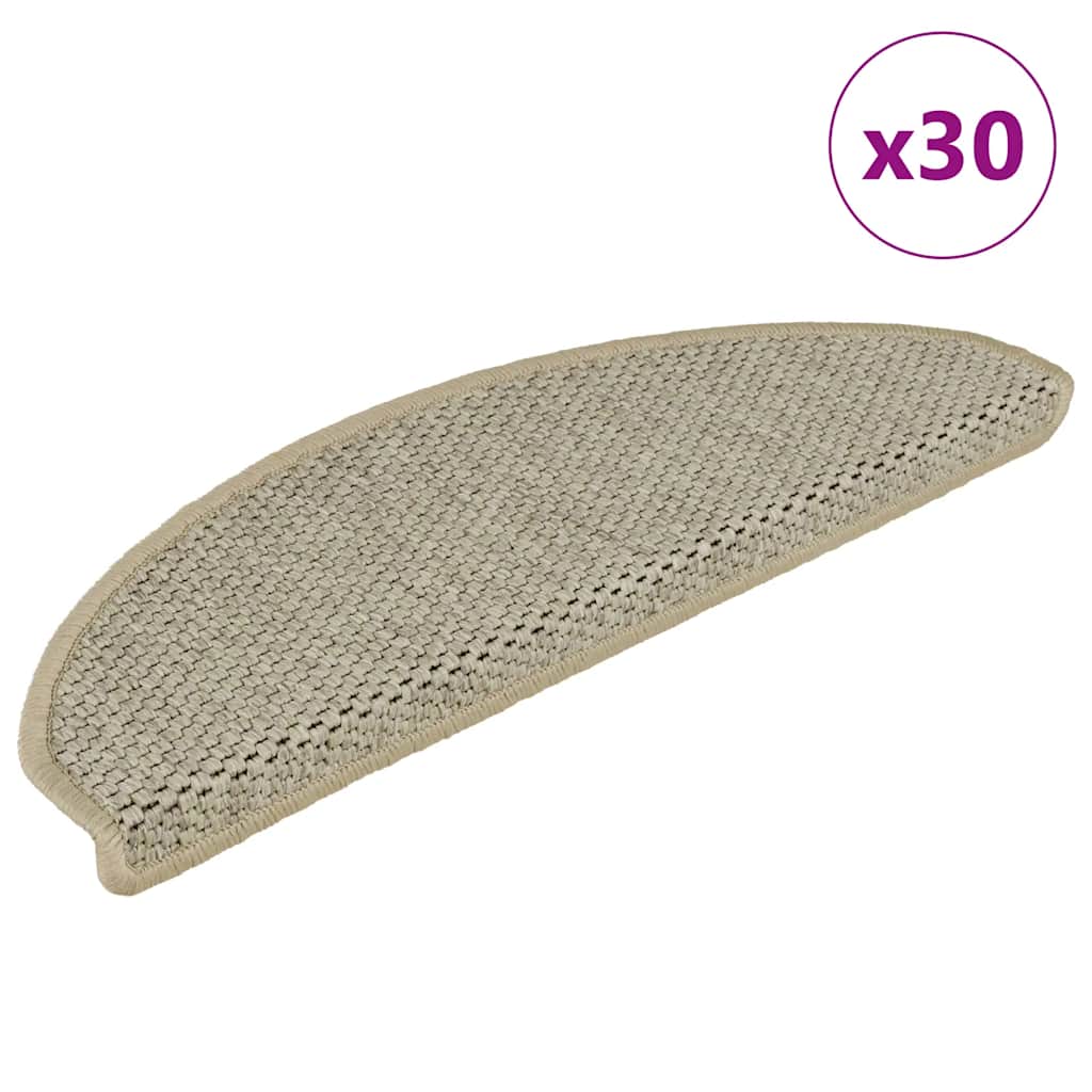 Vidaxl trapmatten zelfklevend sisal-look 30 st 65x21x4 cm lichtgroen