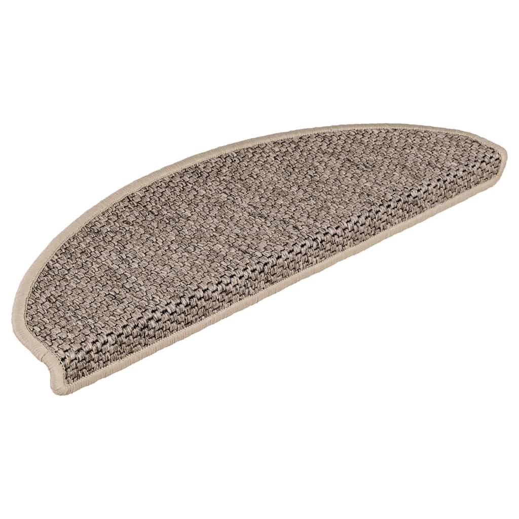 Vidaxl trapmatten zelfklevend sisal-look 30 st 65x21x4 cm donkerbeige