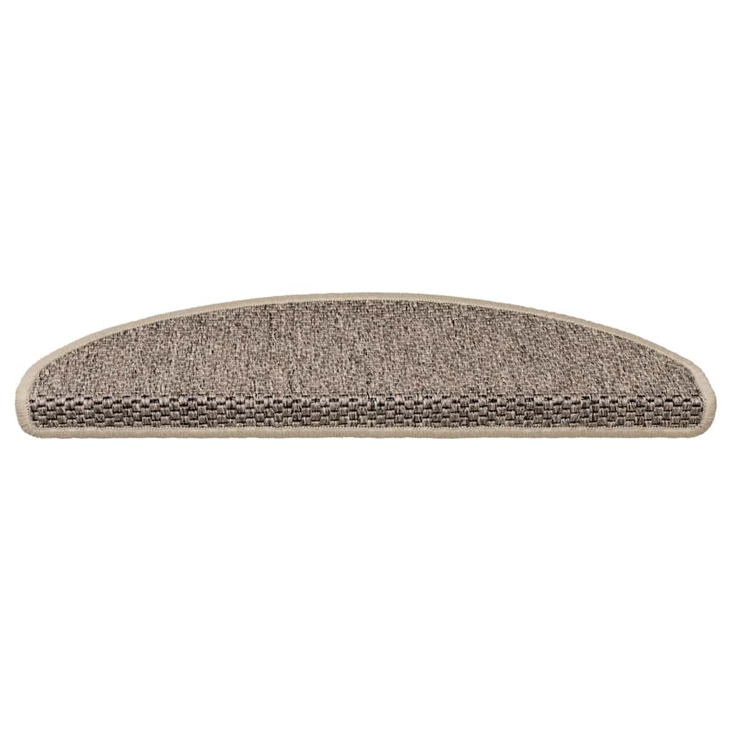 Vidaxl trapmatten zelfklevend sisal-look 30 st 65x21x4 cm donkerbeige