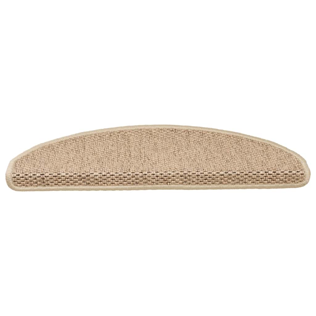 Vidaxl trapmatten zelfklevend sisal-look 30 st 65x21x4 cm zand