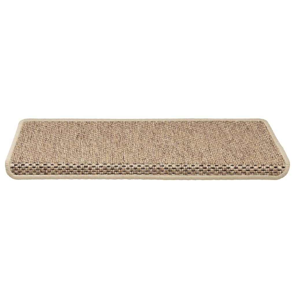 Vidaxl trapmatten zelfklevend 30 st sisal-look 65x21x4 cm zandkleurig