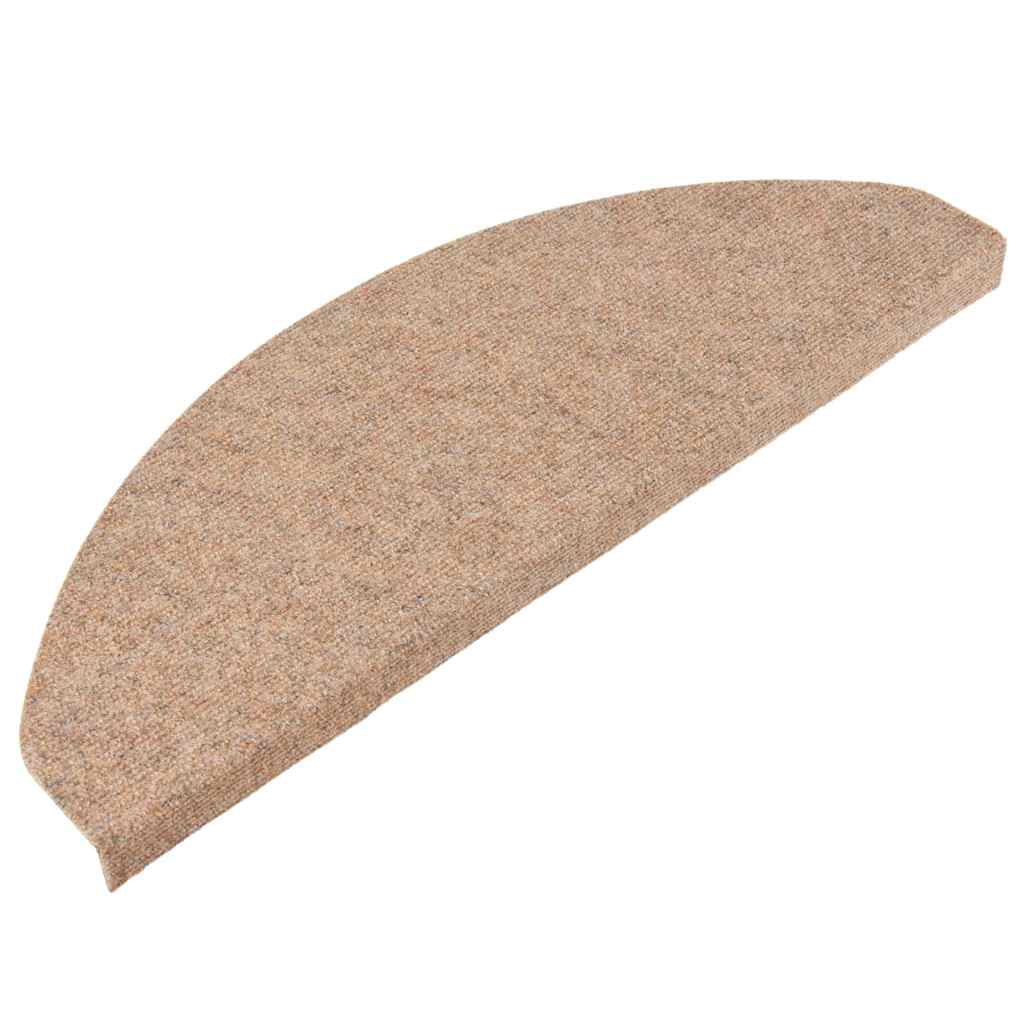 Vidaxl trapmatten zelfklevend 30 st 65x22,5x3,5 cm beige