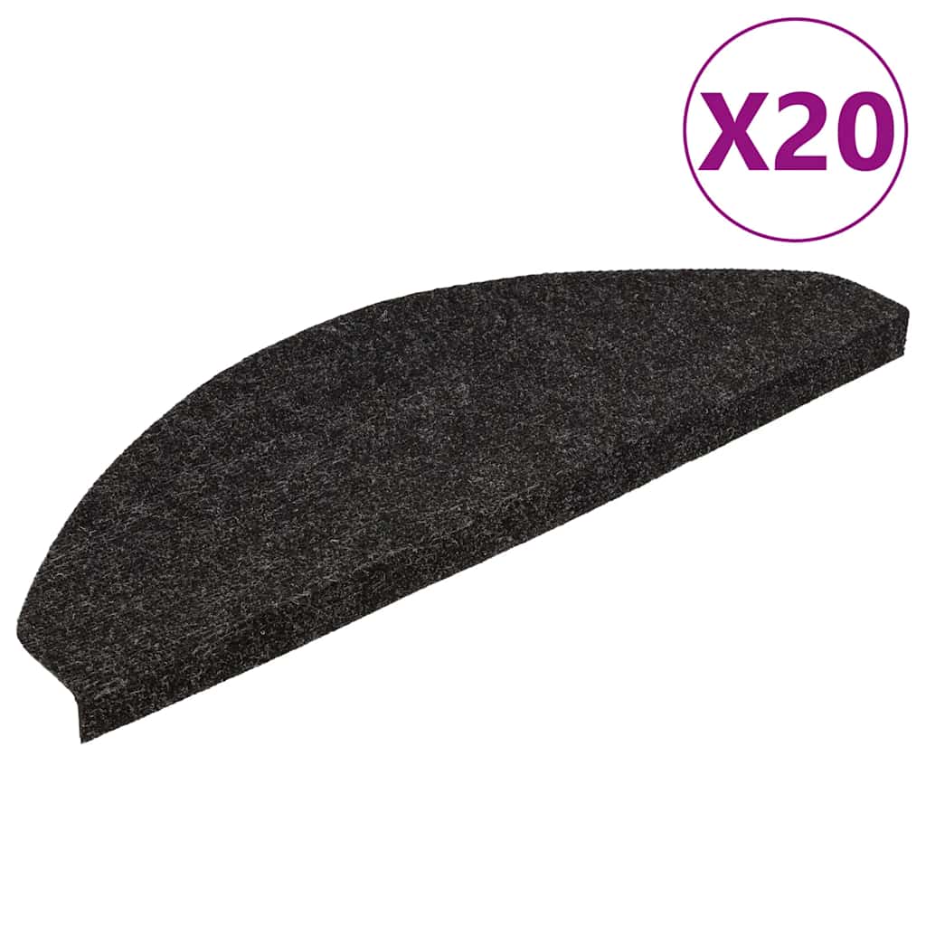 Vidaxl trapmatten zelfklevend 20 st 65x22,5x3,5 cm antraciet
