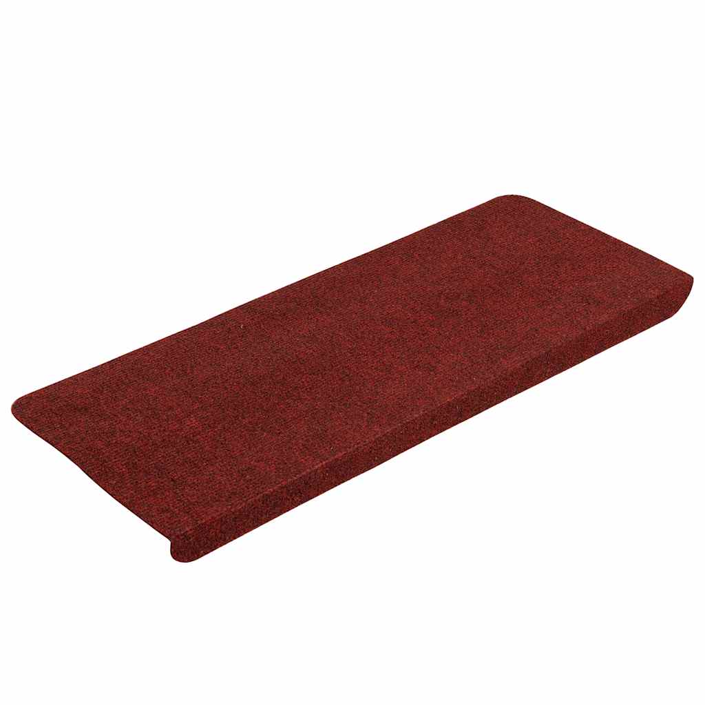 Vidaxl trapmatten zelfklevend 30 st 65x22,5x3,5 cm rood
