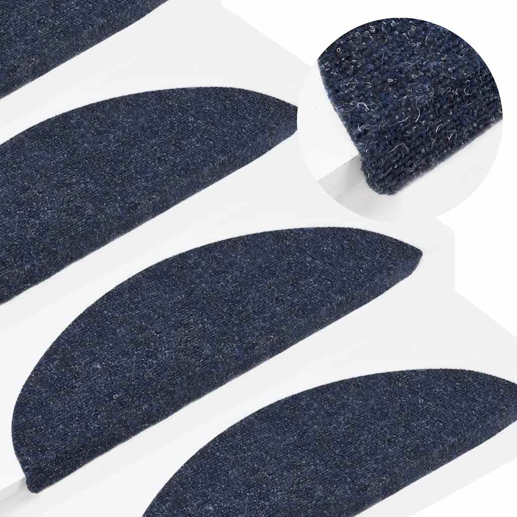 Vidaxl trapmatten zelfklevend 30 st 56x17x3 cm blauw