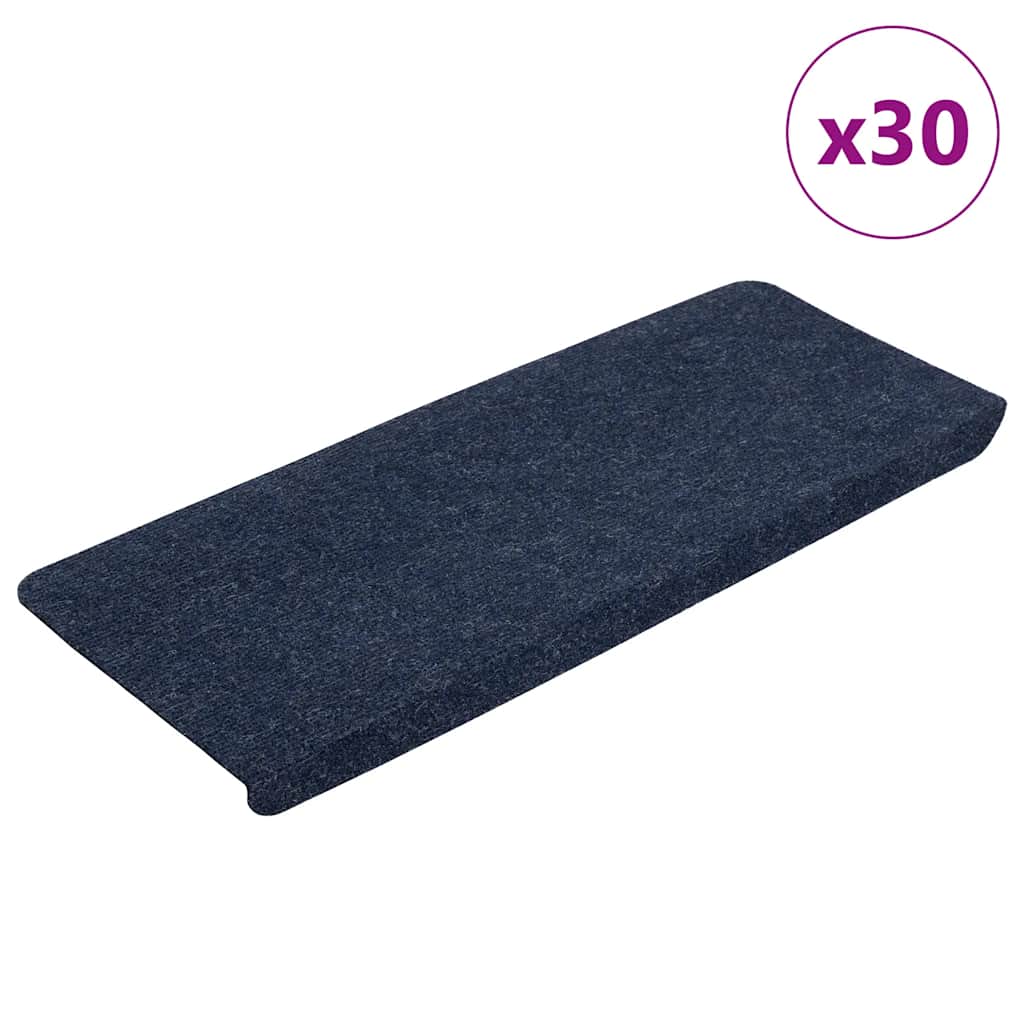 Vidaxl trapmatten zelfklevend 30 st 65x24,5x3,5 cm blauw