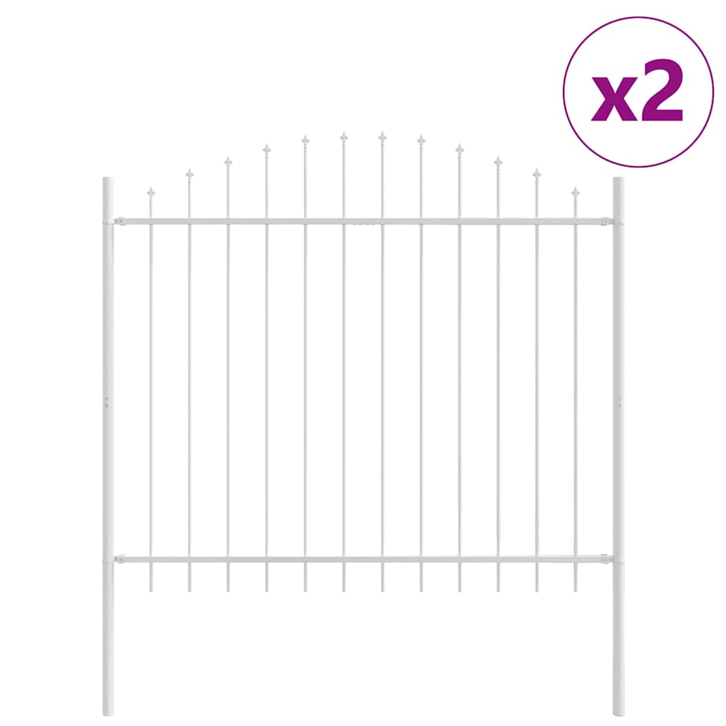 Vidaxl tuinhek 2 pcs wit 170 x 165 cm gepoedercoat staal