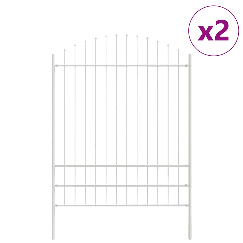 Vidaxl tuinhek 2 pcs wit 170 x 225 cm gepoedercoat staal