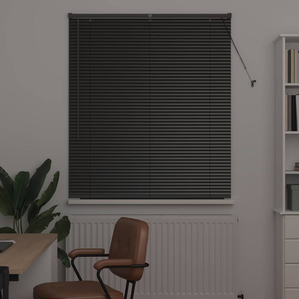 Vidaxl venetiaanse jaloezieën zwart 130 x 110 cm aluminium