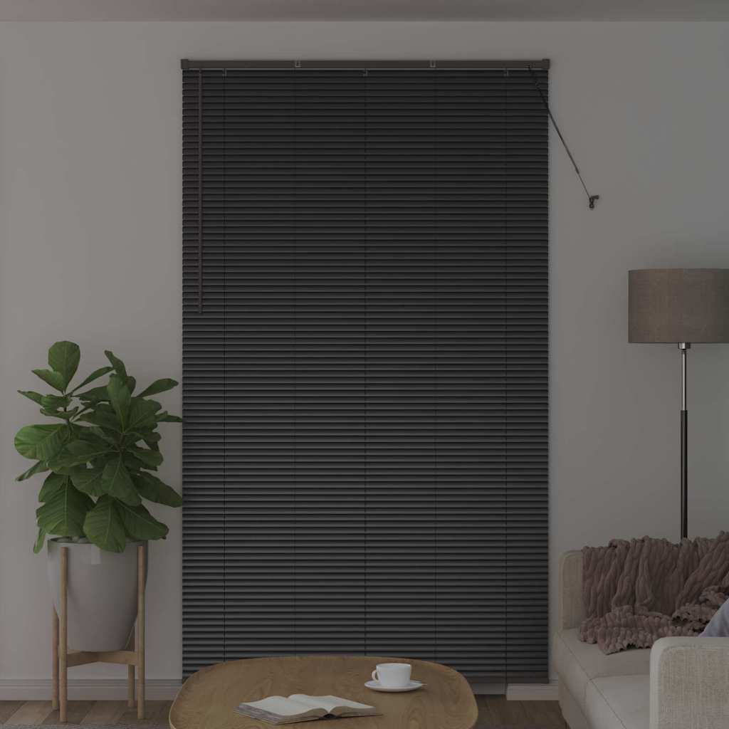 Vidaxl venetiaanse jaloezieën zwart 220 x 130 cm aluminium