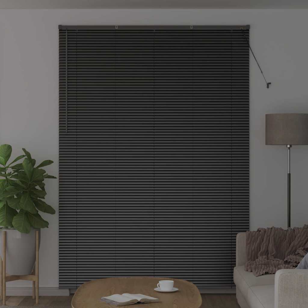 Vidaxl venetiaanse jaloezieën zwart 220 x 155 cm aluminium