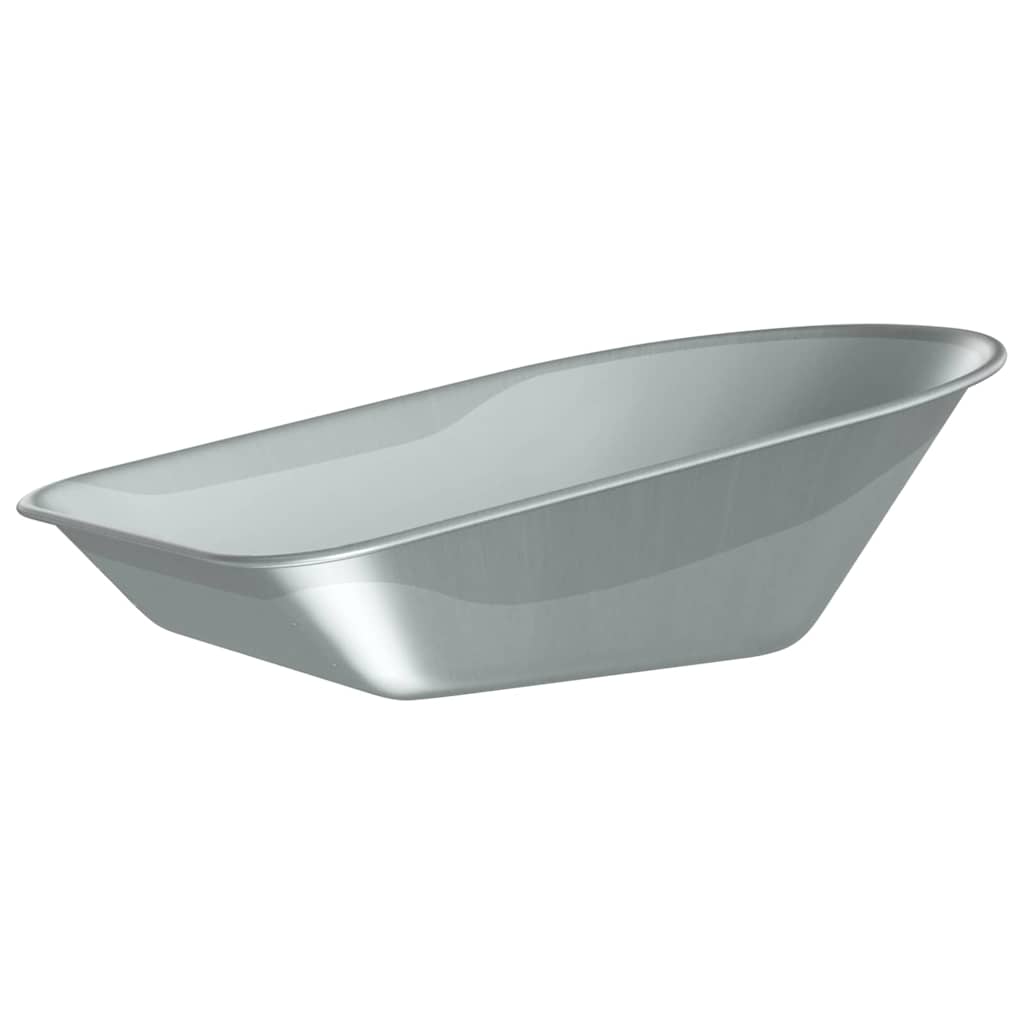 Vidaxl vervanging voor kruiwagenlade zilver 90 x 63 x 28 cm staal