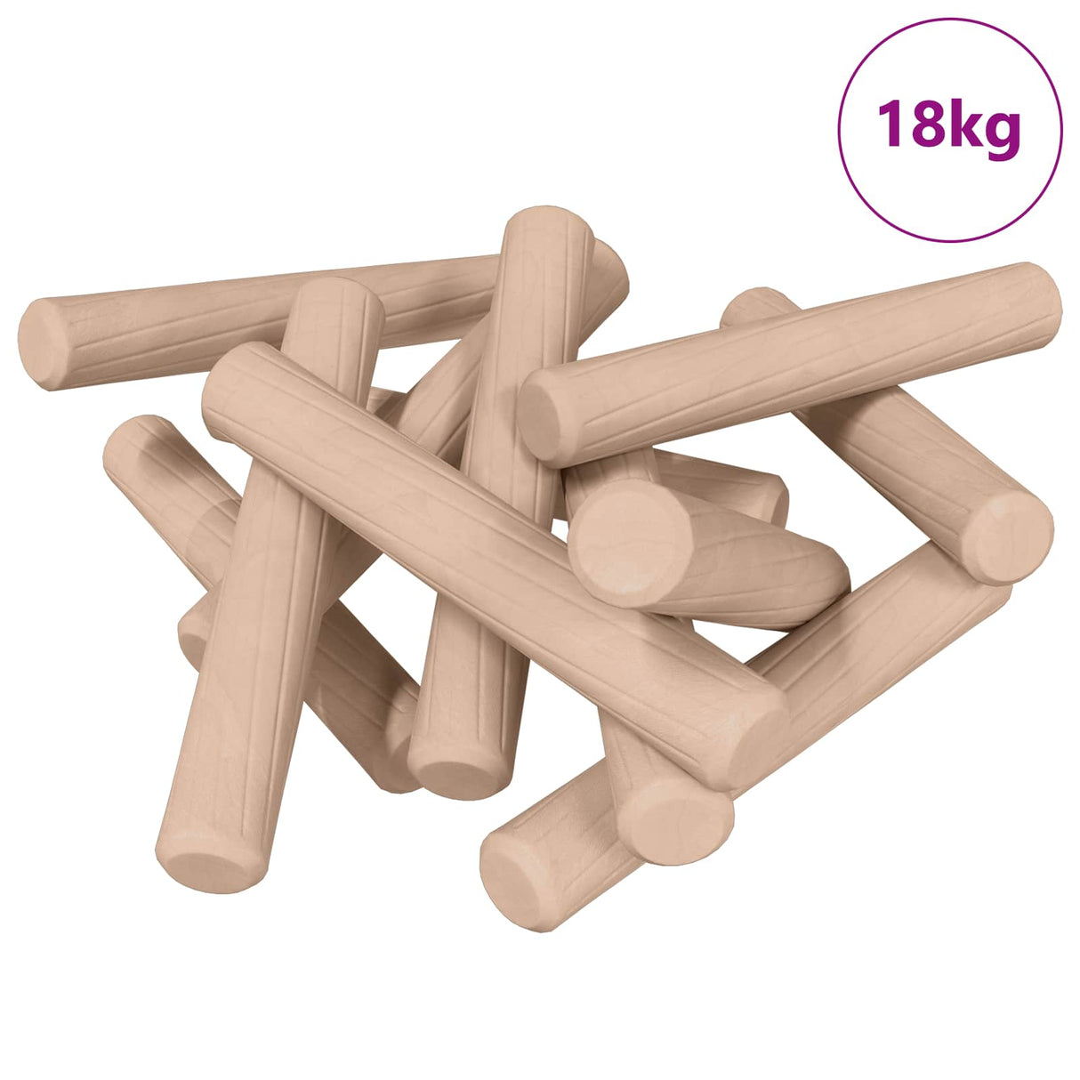 Vidaxl houten dowels 24000 pcs bruin massief hout