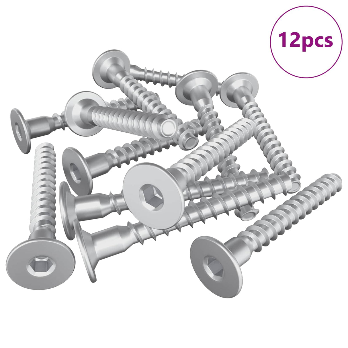 Vidaxl bevestigingsschroeven 12 pcs zilver ø5 x 40 mm metaal