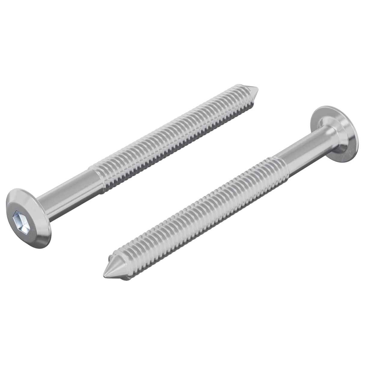 Vidaxl bout 2 pcs zilver m6 x 60 mm staal