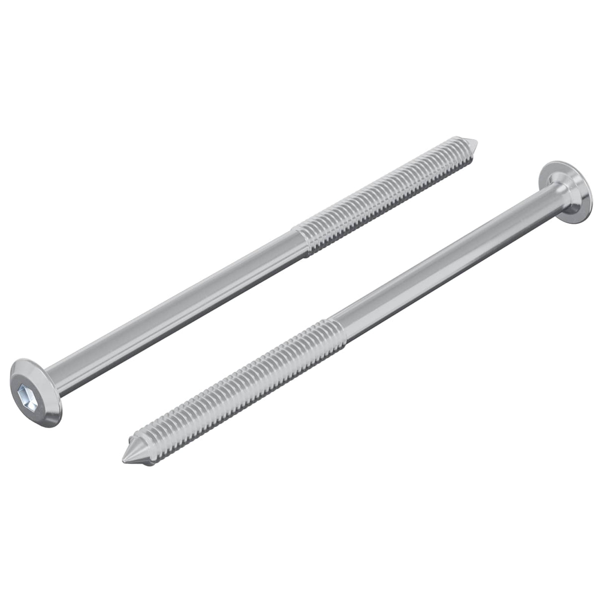 Vidaxl bout 2 pcs zilver m6 x 100 mm staal