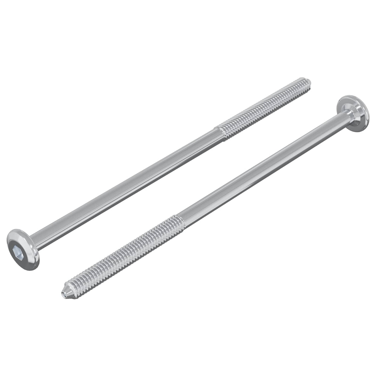 Vidaxl bout 2 pcs zilver m6 x 120 mm staal