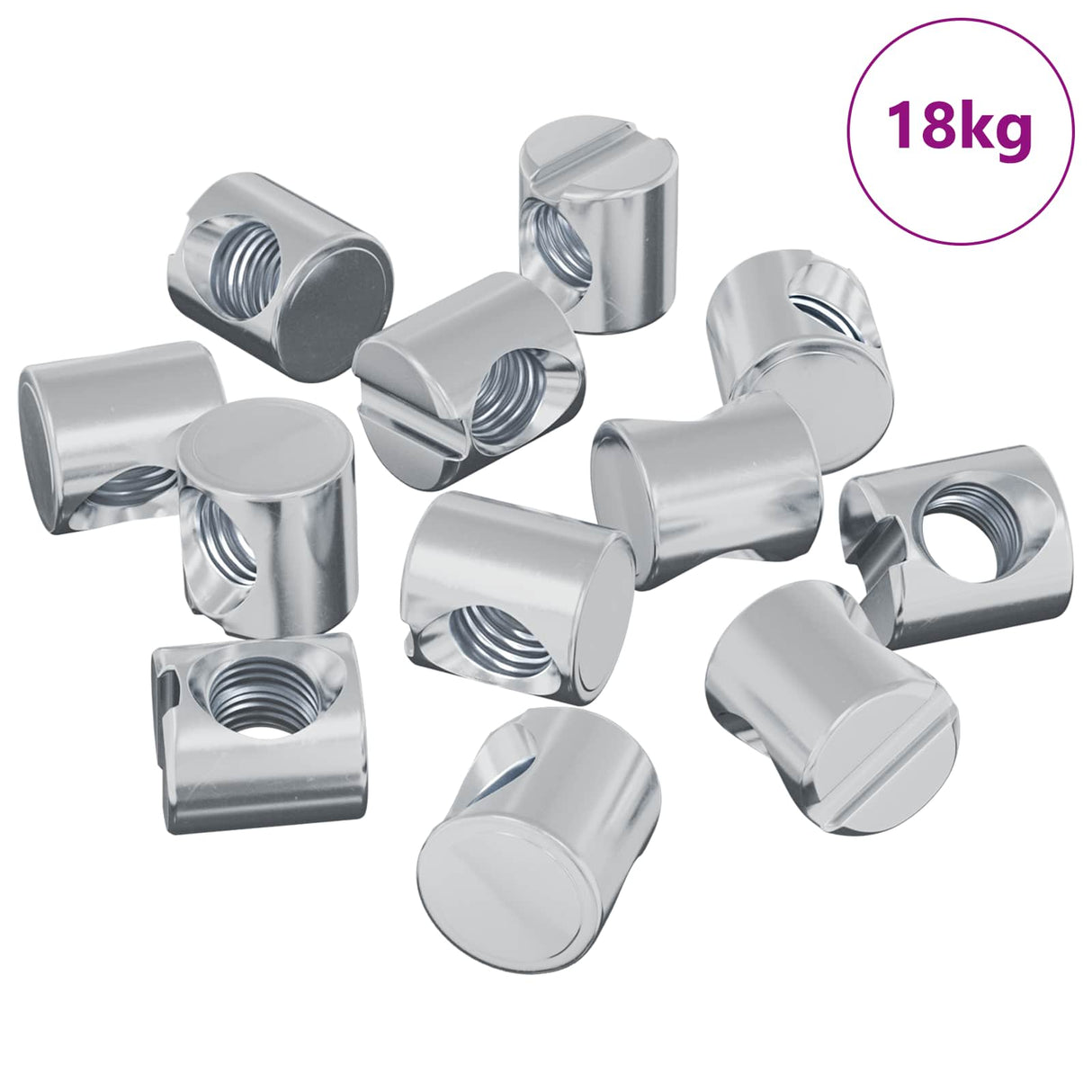 Vidaxl barrelmoeren 4500 pcs zilver m6 x 12 mm metaal