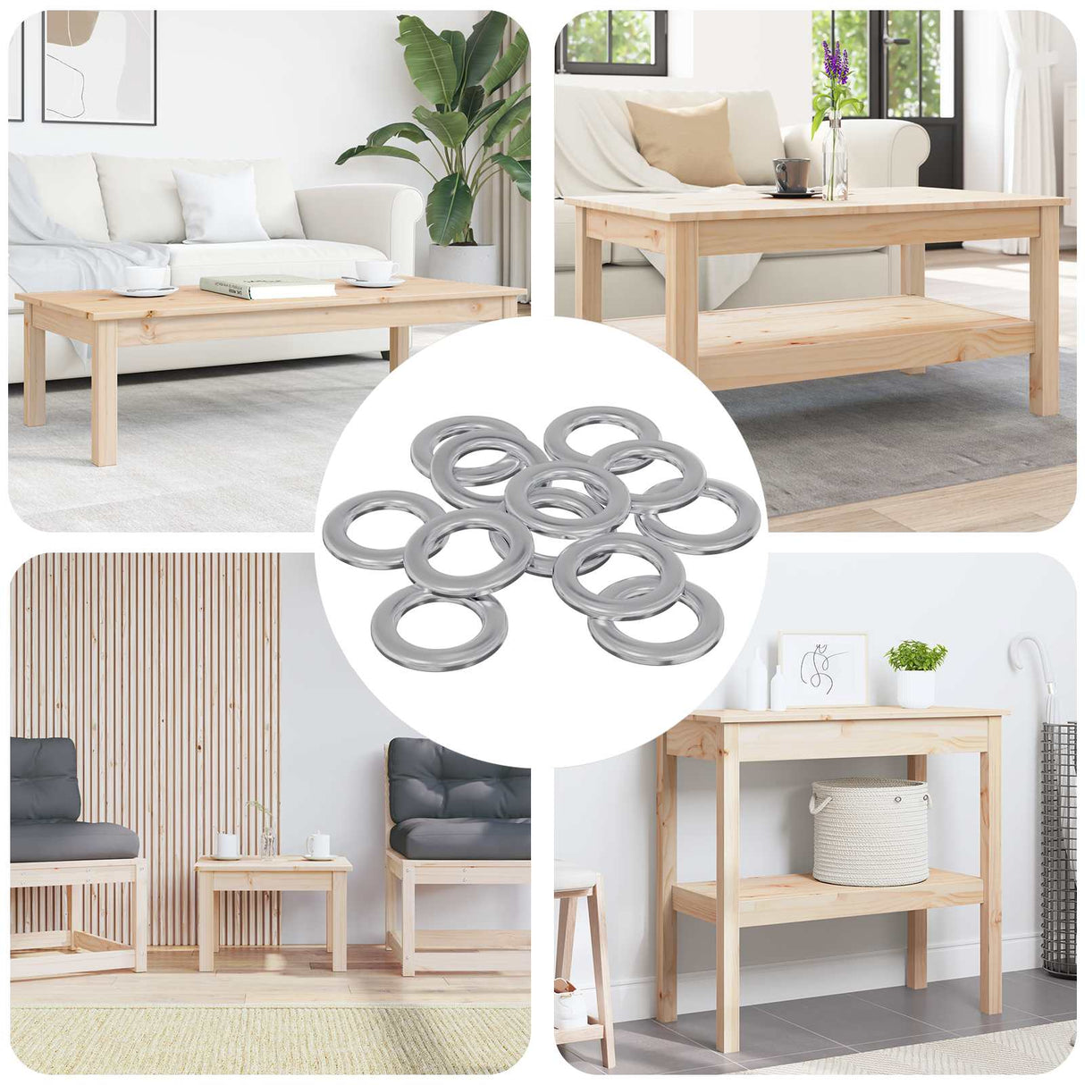 Vidaxl washers 52941 pcs zilver ijzer