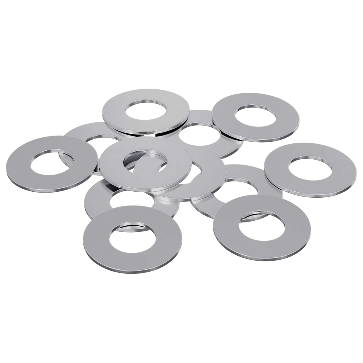 Vidaxl washers 12 pcs zilver 16 x 16 x 1,5 cm ijzer