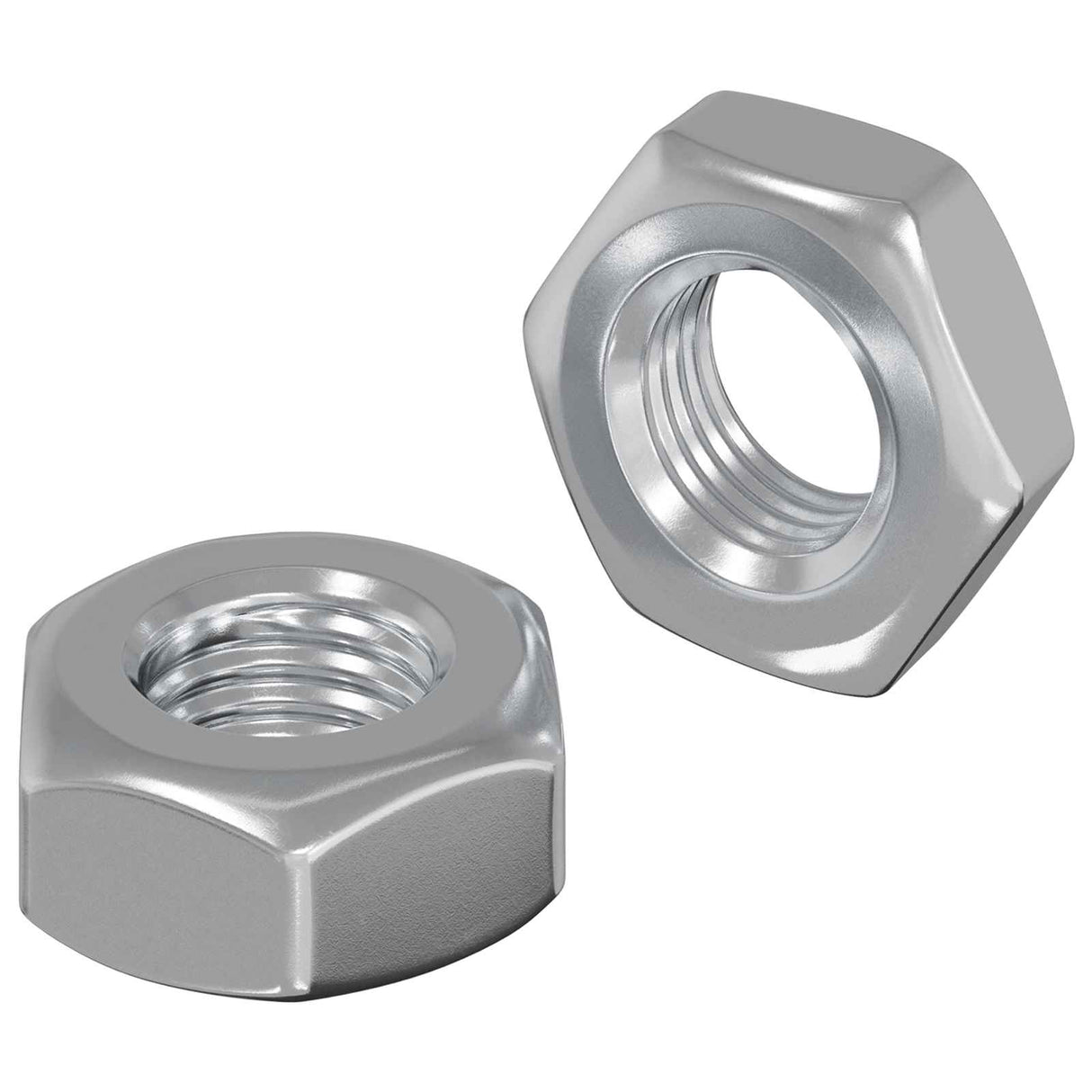 Vidaxl zeshoekige moeren 2 pcs zilver m8 ijzer