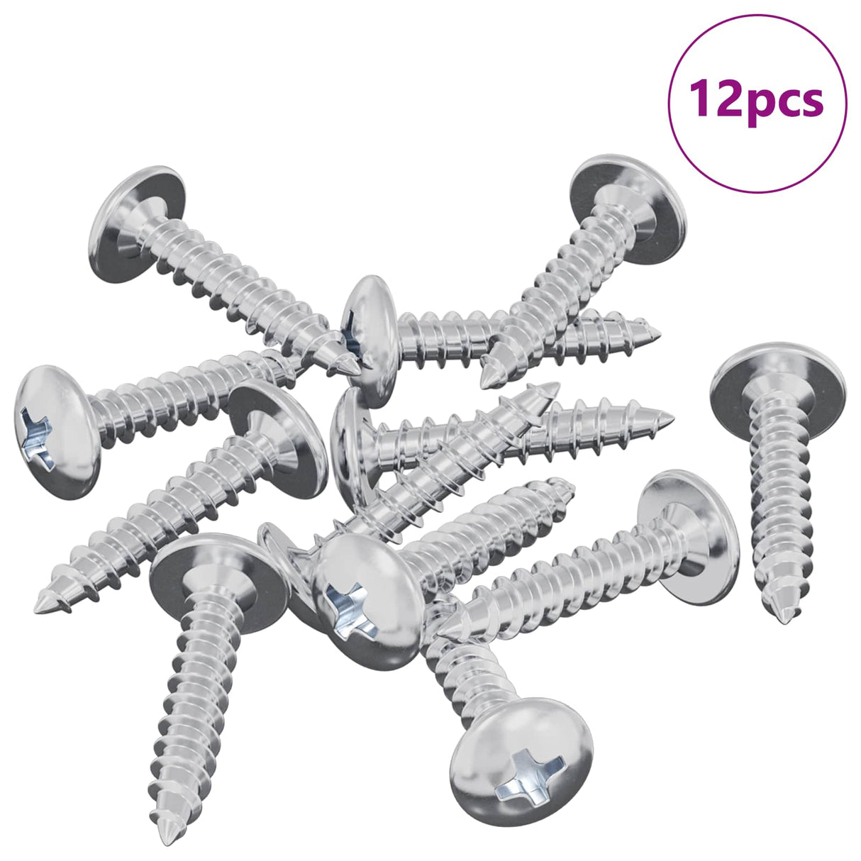 Vidaxl zelftappende nagel 12 pcs verzinkt 4 x 20 mm staal