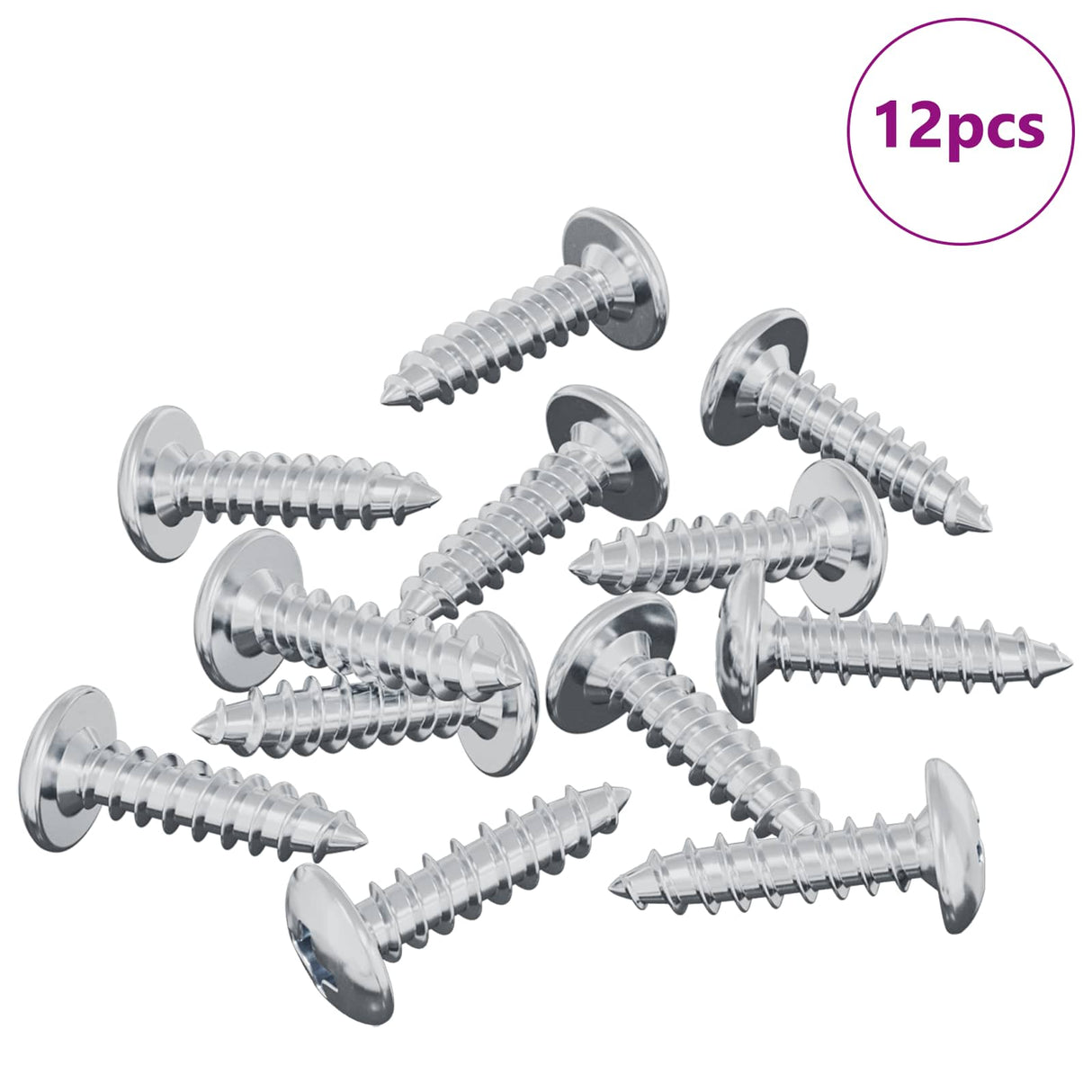Vidaxl bout 12 pcs zilver m4 x 16 mm staal