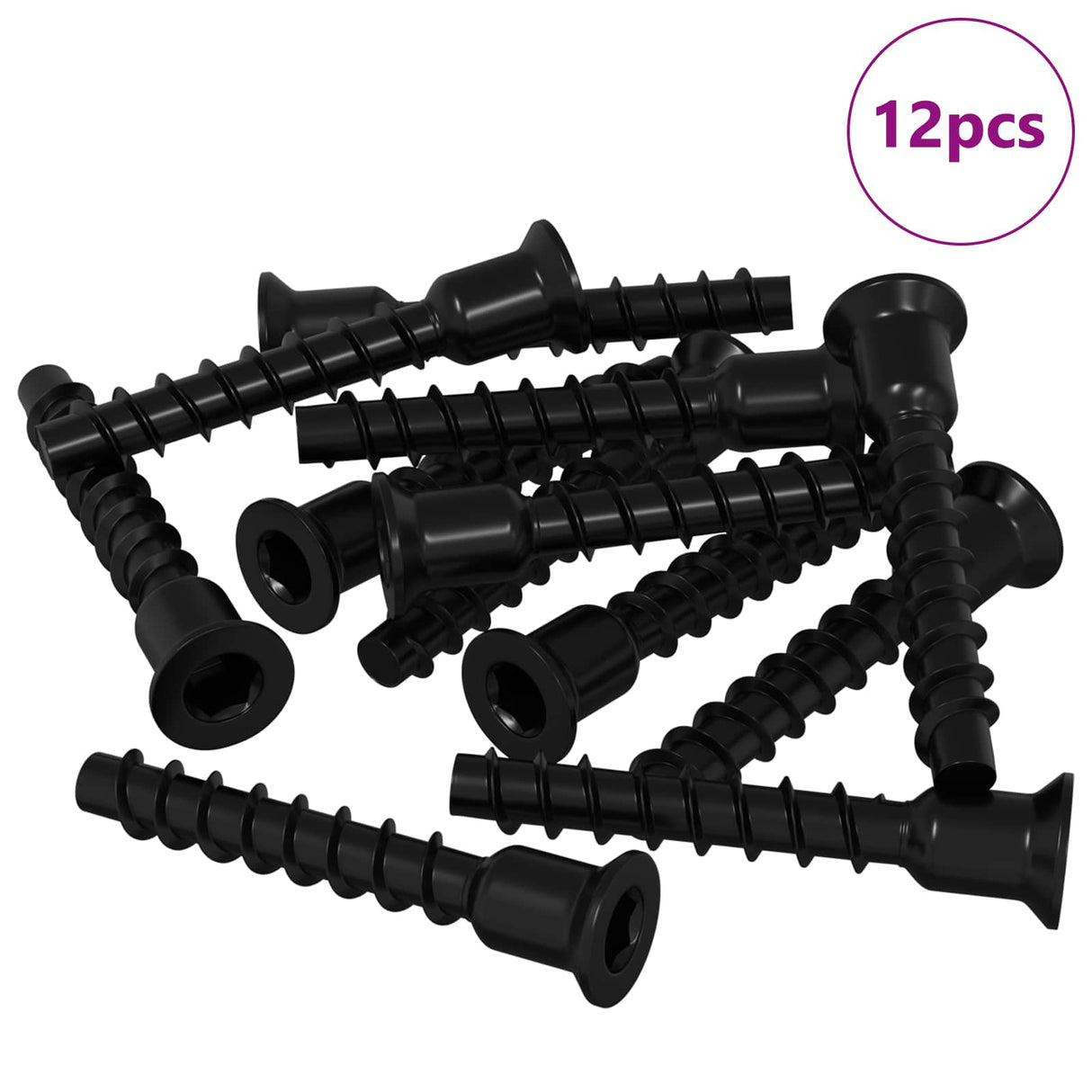 Vidaxl socket cap head schroef 12 pcs zwart 7 x 40 mm ijzer
