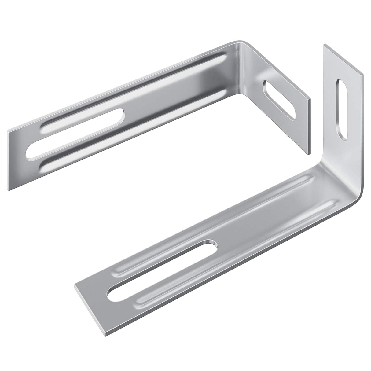 Vidaxl anti tip beugel effen 2 pcs zilver 74,5 x 15 x 32 mm ijzer