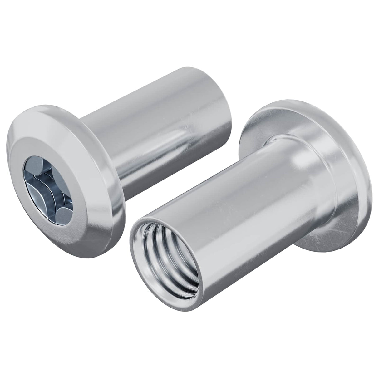 Vidaxl slotmoer 2 pcs nikkel m6 x 15 mm staal