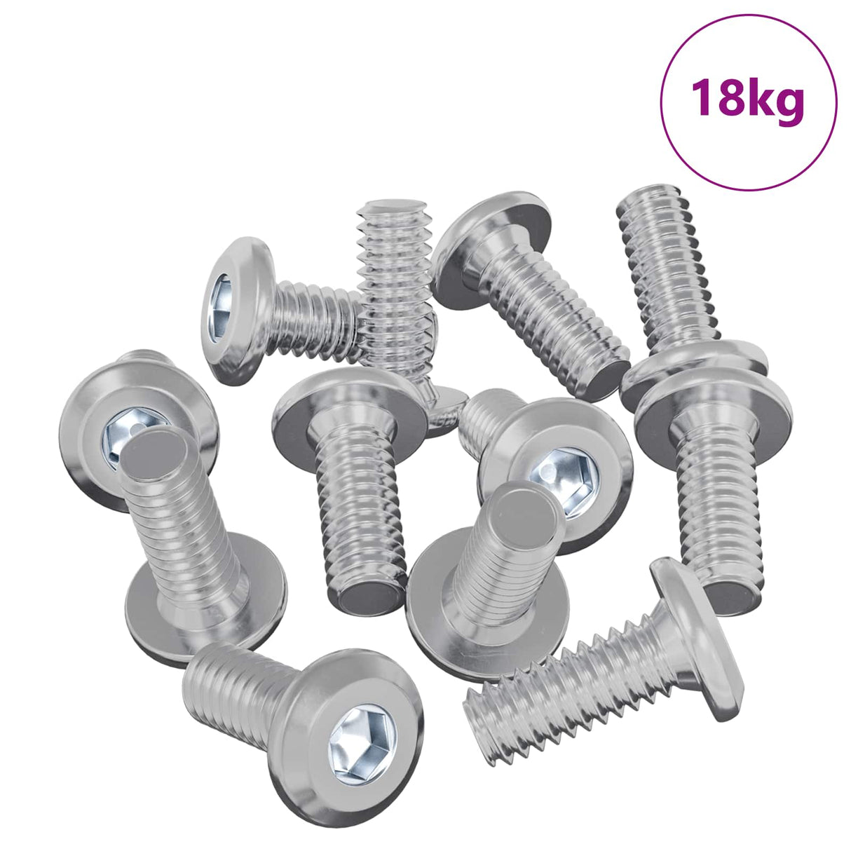 Vidaxl vergrendelingsschroef 3600 pcs zilver staal