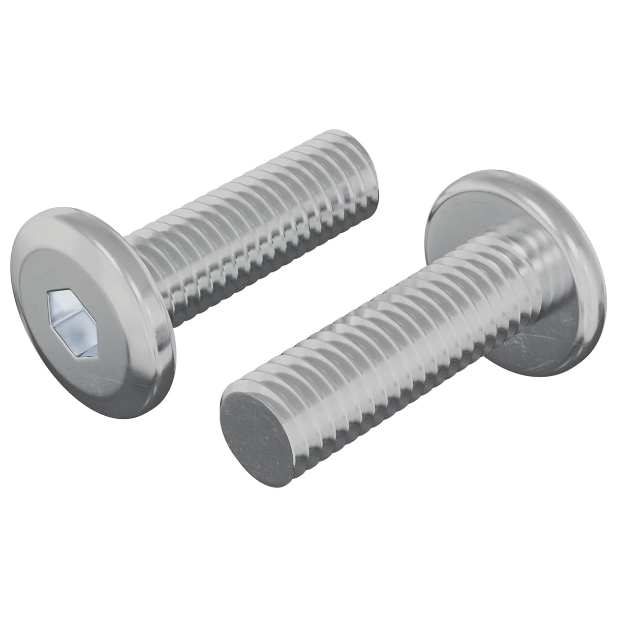 Vidaxl bout 2 pcs zilver 8 x 25 mm staal