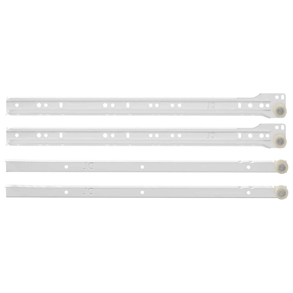 Vidaxl ladegeleider 12 pcs wit 400 mm staal
