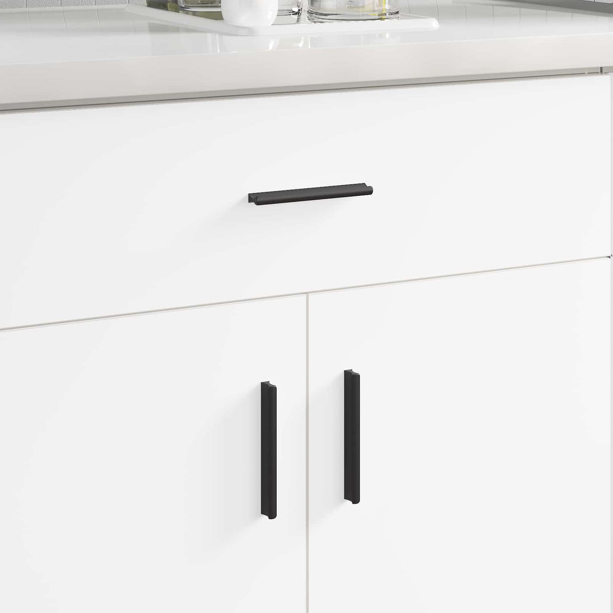Vidaxl handvat 973 pcs zwart 106 x 7,4 x 15,5 mm aluminium