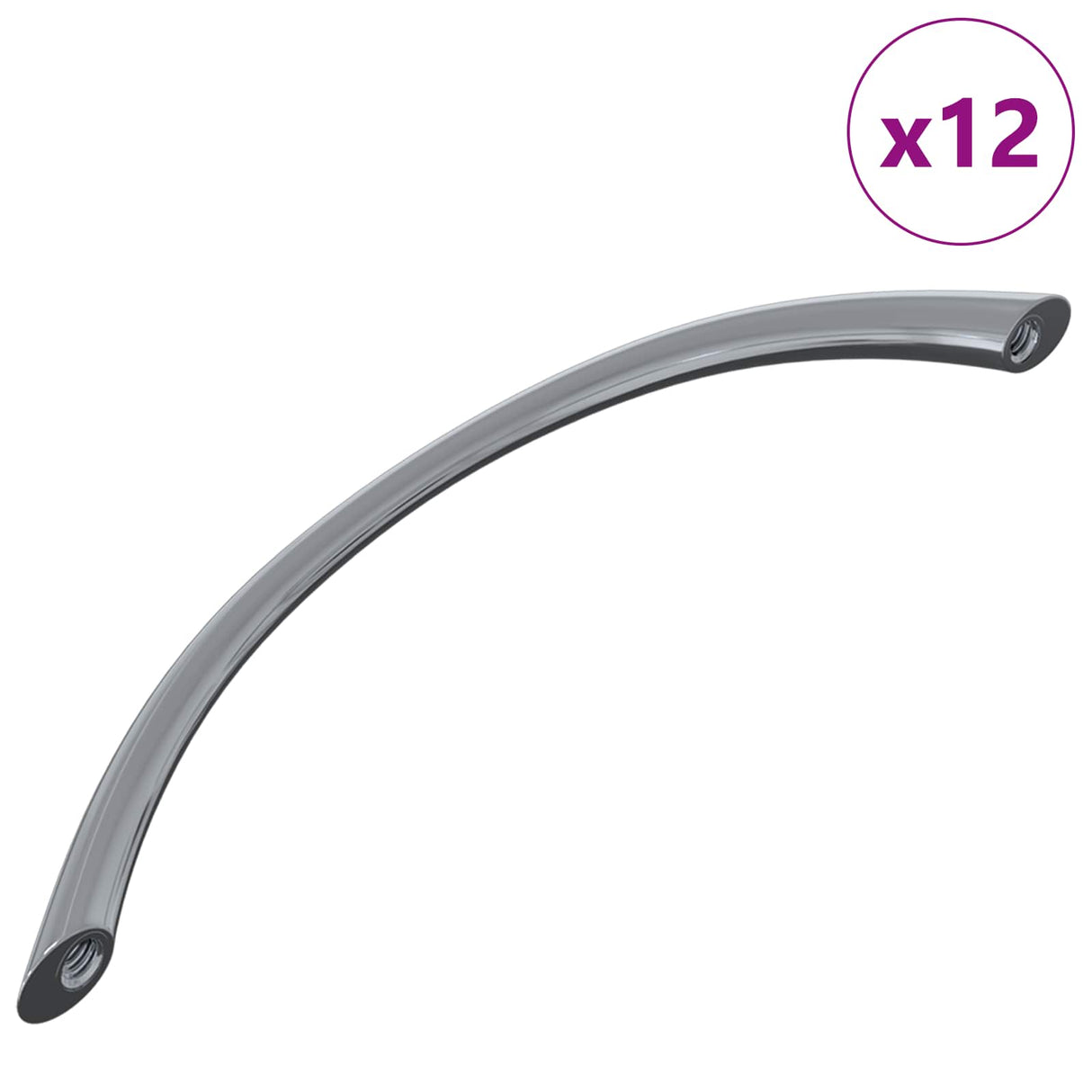 Vidaxl handvat 12 pcs zilver 107 x 3.6 x 23 mm roestvrij staal