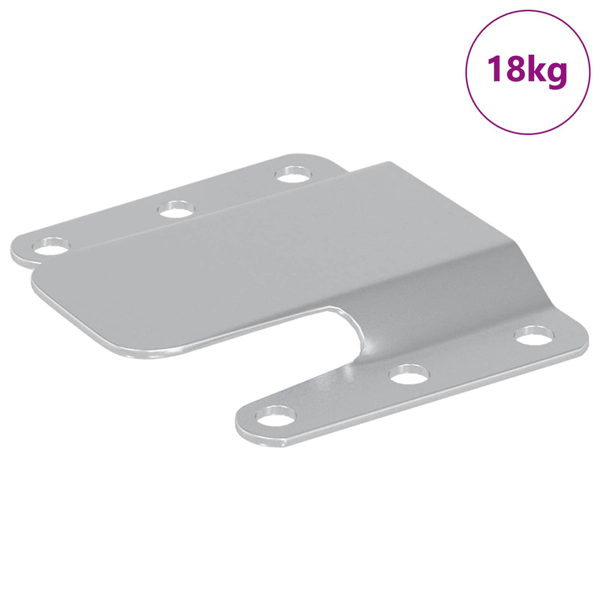 Vidaxl flush mount beugel 419 pcs zilver 75 x 66 x 1,4 mm staal