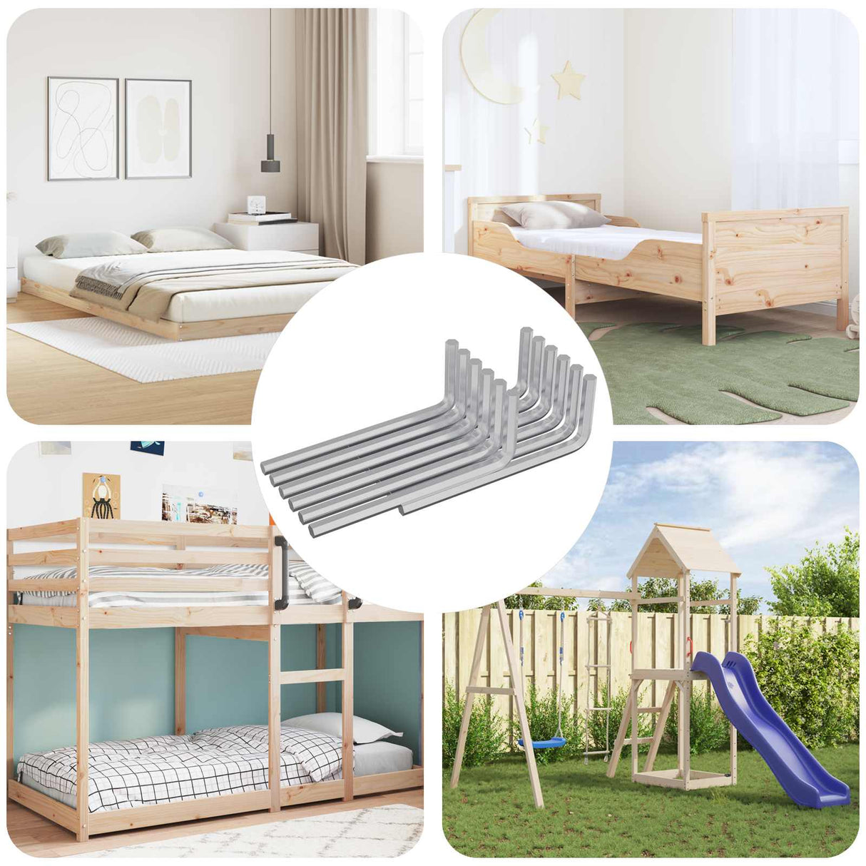 Vidaxl zeskantsleutel 2118 pcs zilver 32 x 86 mm staal