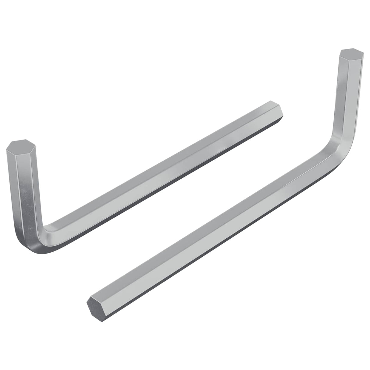 Vidaxl zeskantsleutel 2 pcs zilver 32 x 86 mm staal