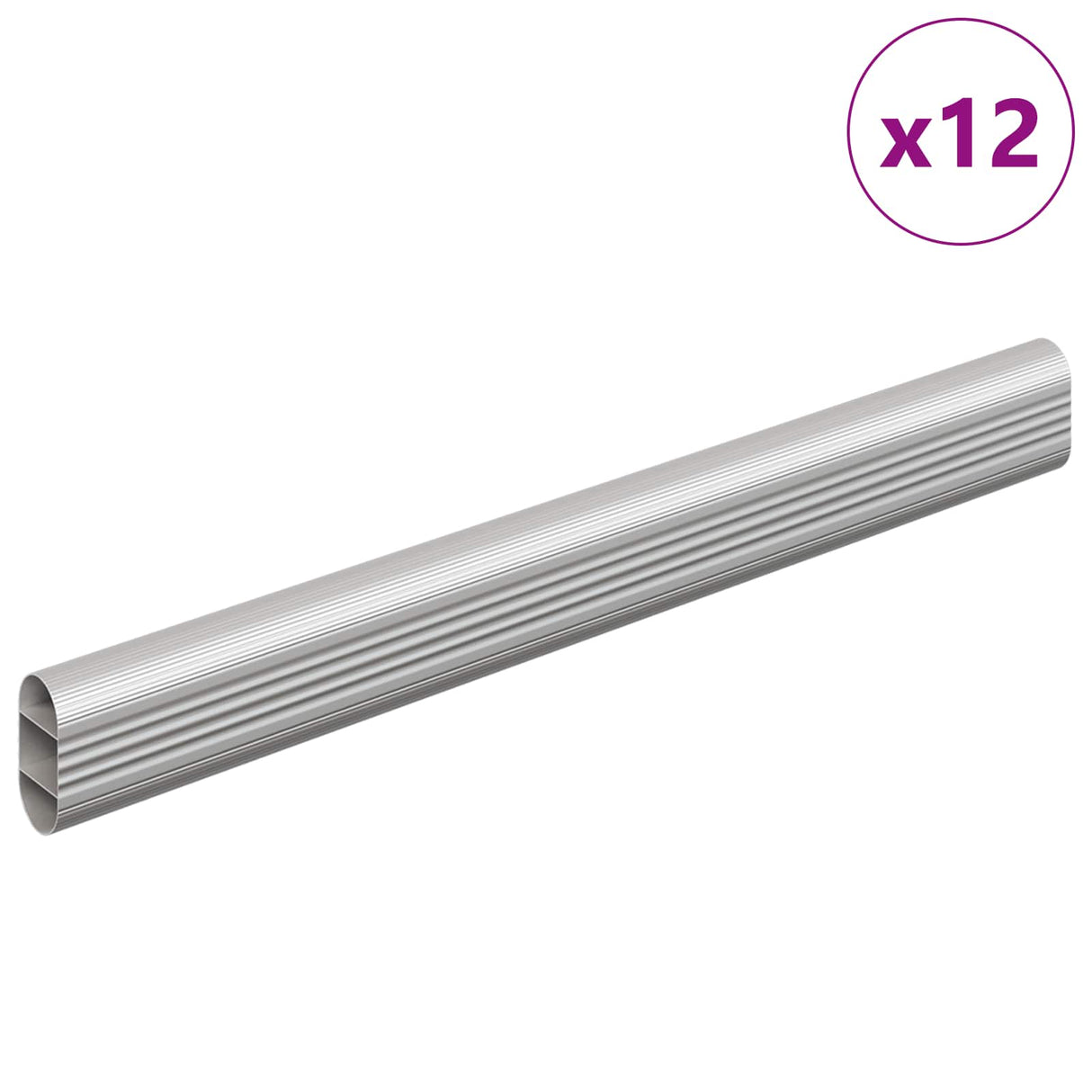 Vidaxl kaststaaf 12 pcs zilver 764 x 15 x 29 mm aluminium legering