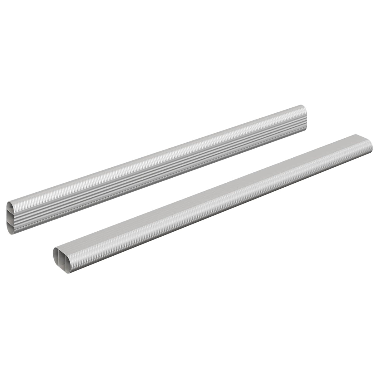 Vidaxl kaststaaf 2 pcs zilver 764 x 15 x 29 mm aluminium legering