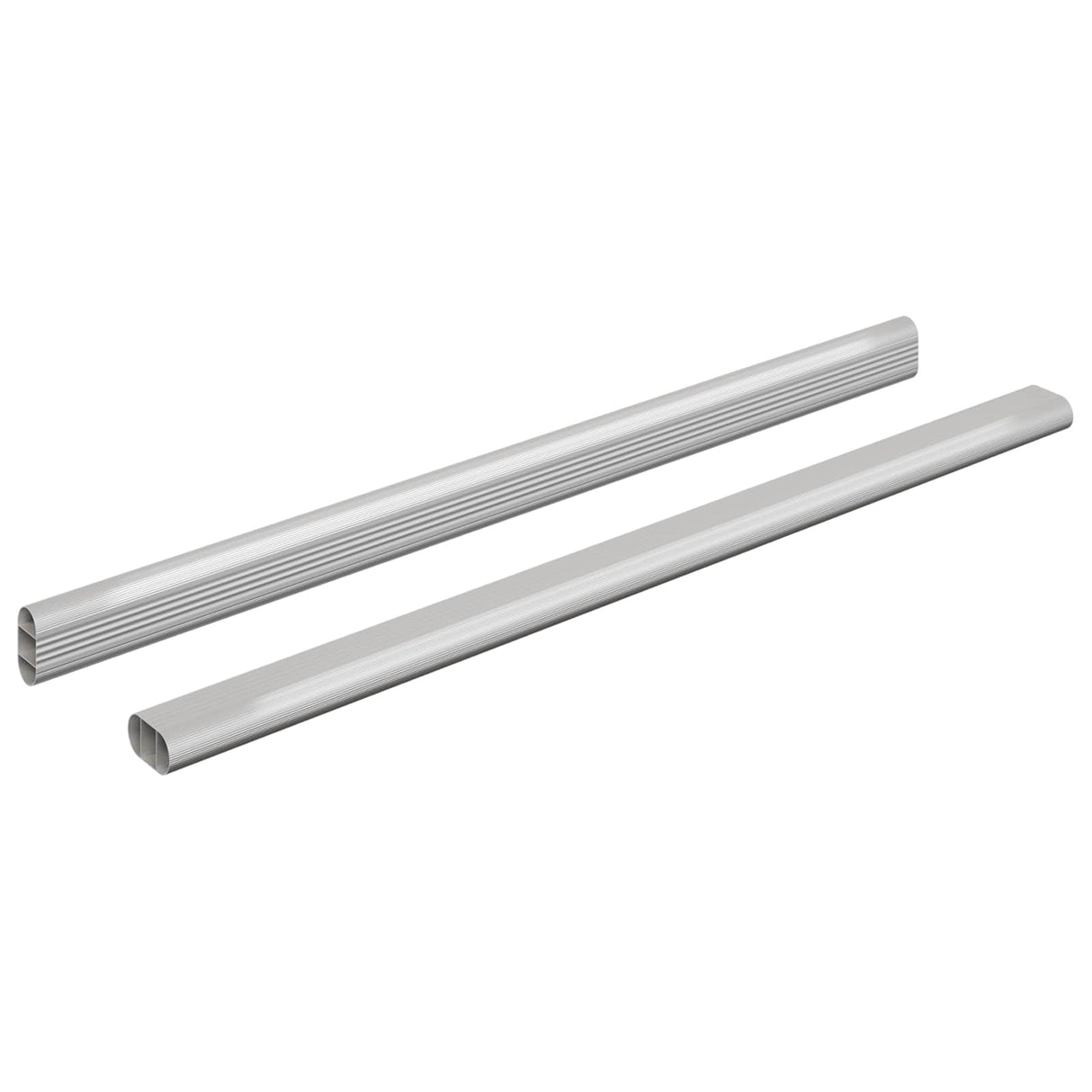 Vidaxl kaststaaf 2 pcs zilver 764 x 15 x 29 mm aluminium legering