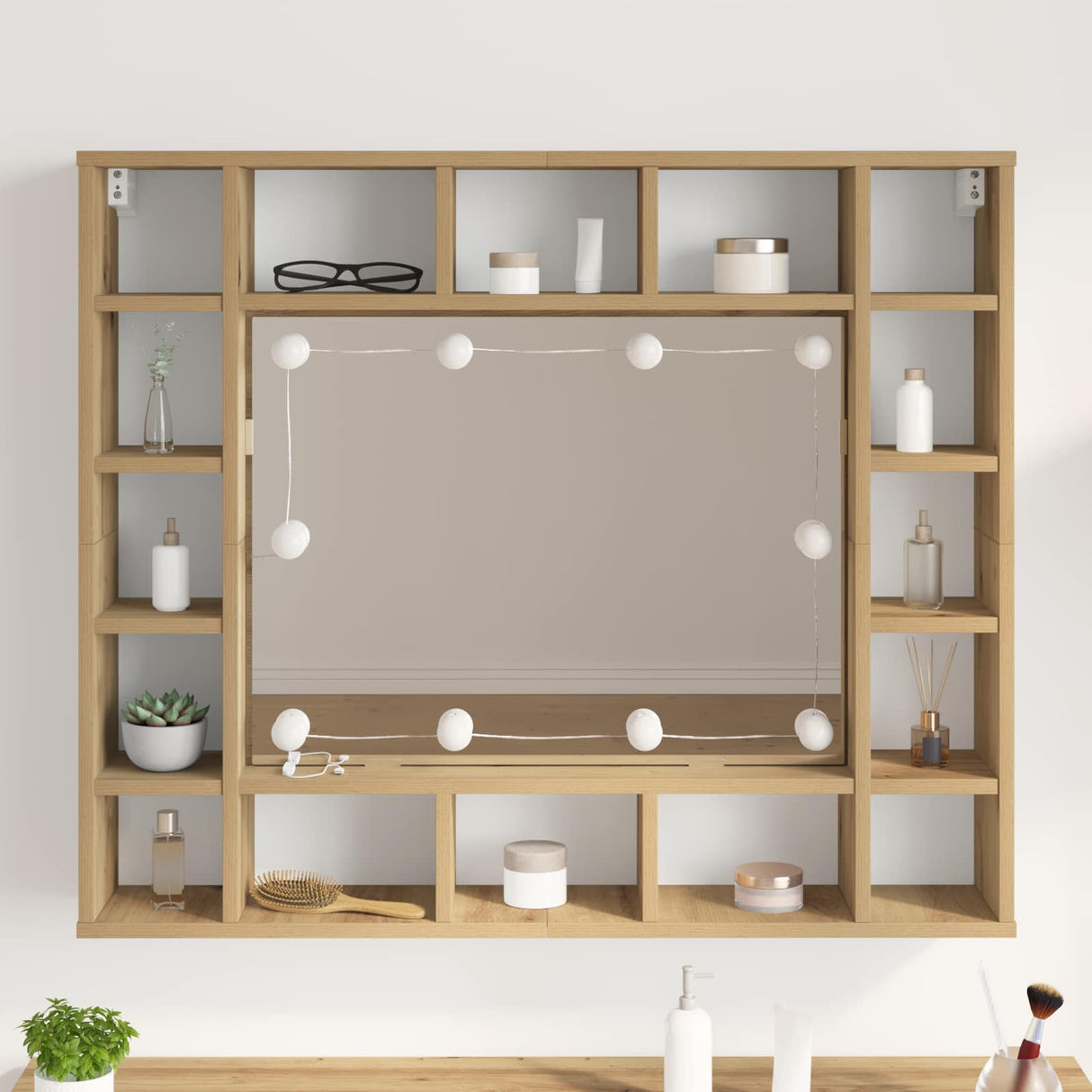 Vidaxl spiegel lichten 2 pcs wit 4.5 x 4.5 x 4.8 cm kunststof
