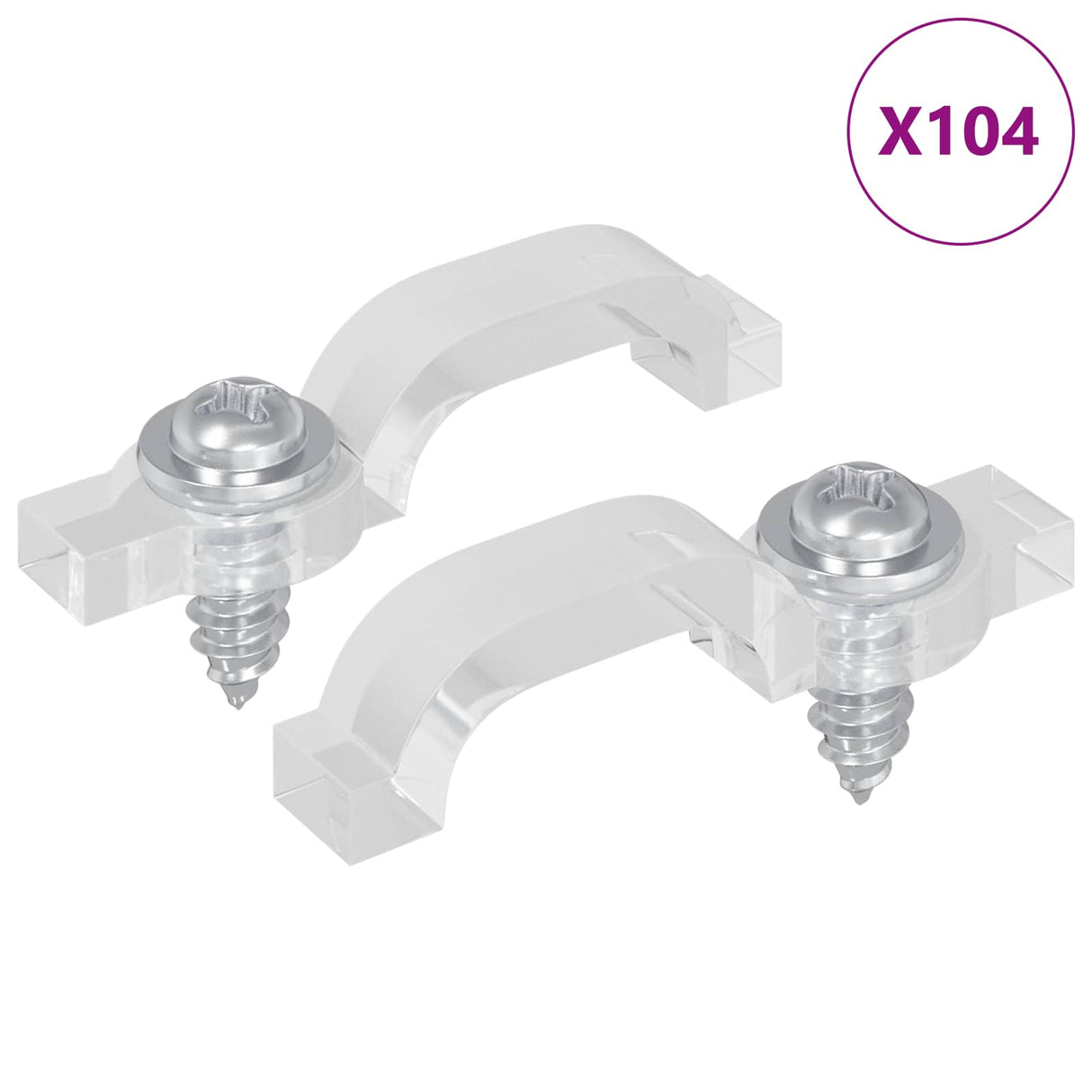 Vidaxl led strip clips 2 pcs doorzichtig 23,8 x 7,3 x 4,3 mm