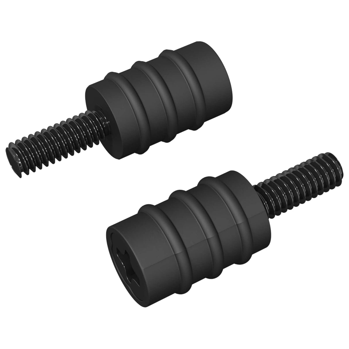 Vidaxl standoff schroef 2 pcs zwart m4 rubber en staal