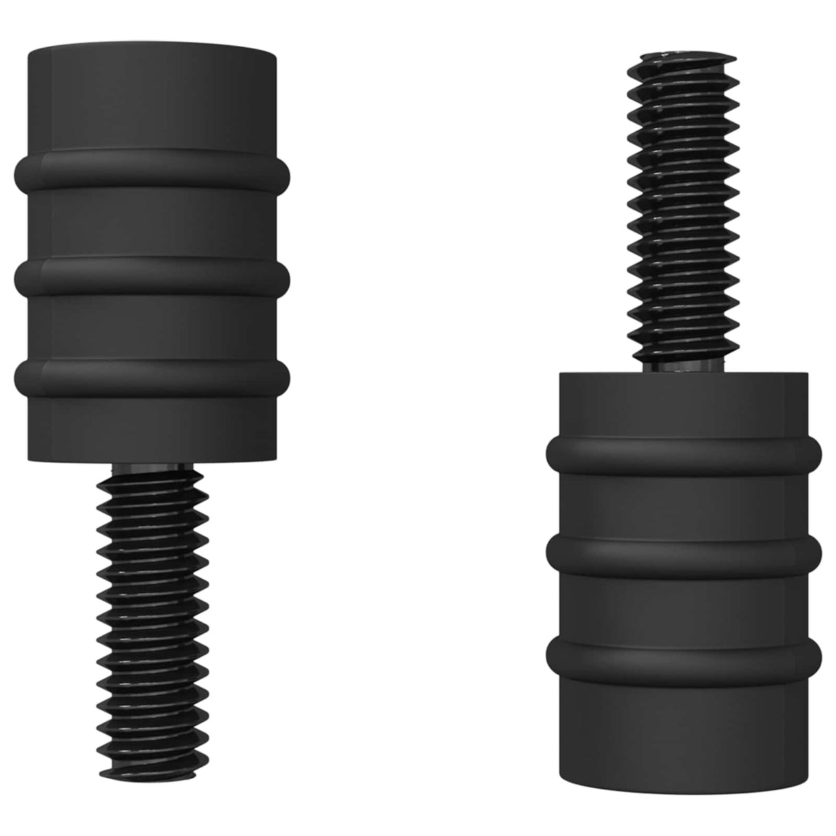 Vidaxl standoff schroef 12 pcs zwart m4 rubber en staal