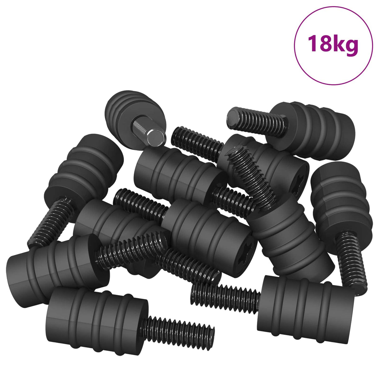 Vidaxl standoff schroef 4865 pcs zwart m4 rubber en staal