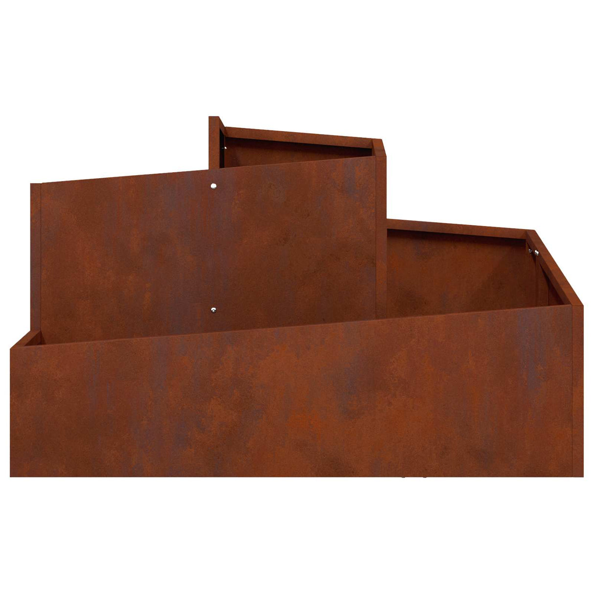 Vidaxl tuin bloempot bruin 80 x 80 x 50 cm cortenstaal